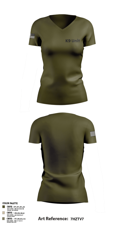 Womens Short Sleeve Vneck Shirt, K9 Unit, , Teamtime, Team time, sublimation, custom sports apparel, team uniforms, spirit wear, spiritwear, sports uniforms, custom shirts, team store, custom team store, fundraiser sports, apparel fundraiser