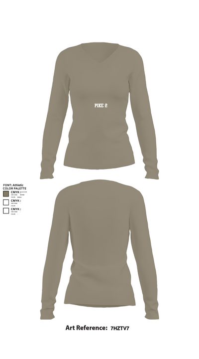 Pike 2 82784906 Women's Long Sleeve V-neck Shirt - 62