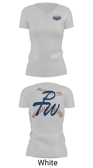 Women's Short Sleeve Vneck Shirt, Par-Troy West Little League Baseball, Baseball, Teamtime, Team time, sublimation, custom sports apparel, team uniforms, spirit wear, spiritwear, sports uniforms, custom shirts, team store, custom team store, fundraiser sports, apparel fundraiser