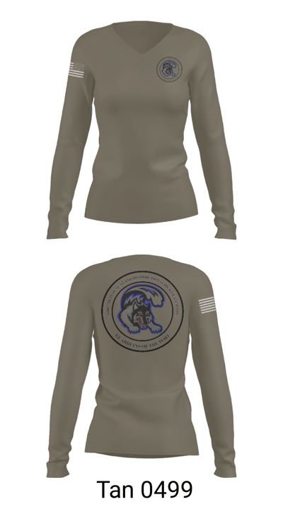 1184th DDSB 35195417 Women's Long Sleeve V-neck Shirt - 77