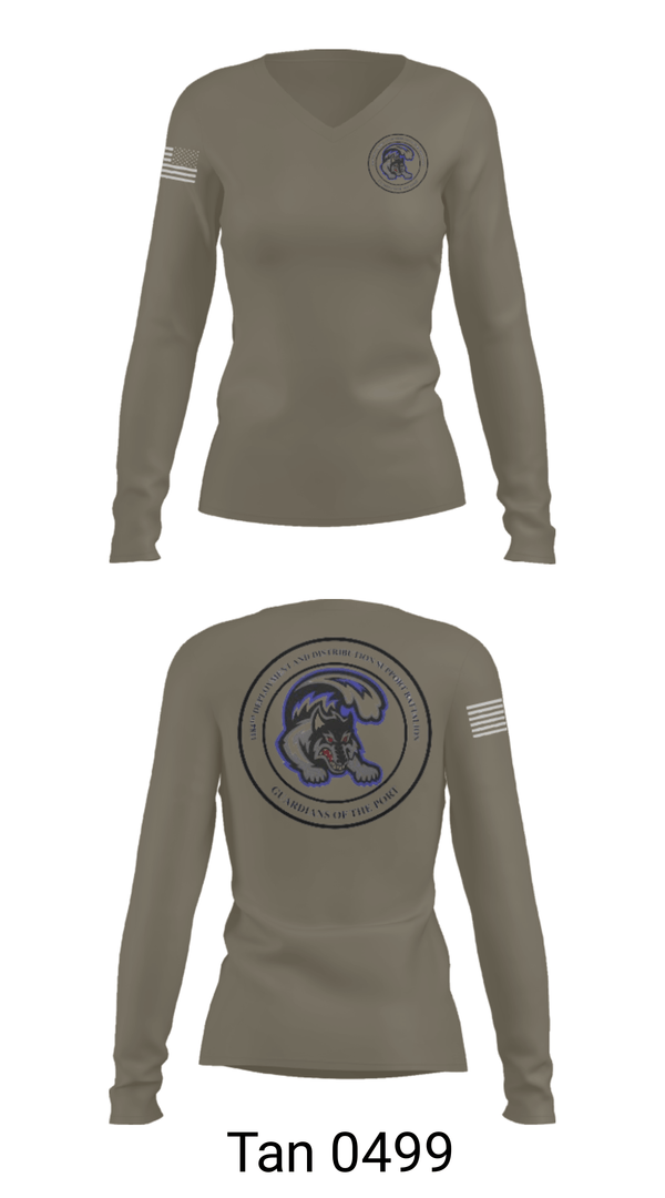 Womens Long Sleeve Vneck Shirt, 1184th DDSB, Army, Teamtime, Team time, sublimation, custom sports apparel, team uniforms, spirit wear, spiritwear, sports uniforms, custom shirts, team store, custom team store, fundraiser sports, apparel fundraiser