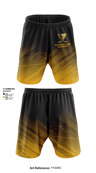 Memphis High School Cross Country 90745557 Athletic Shorts With Pockets - 1