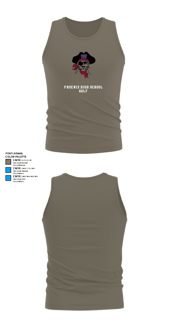 Tank Top, Phoenix High School Golf, Golf, Teamtime, Team time, sublimation, custom sports apparel, team uniforms, spirit wear, spiritwear, sports uniforms, custom shirts, team store, custom team store, fundraiser sports, apparel fundraiser
