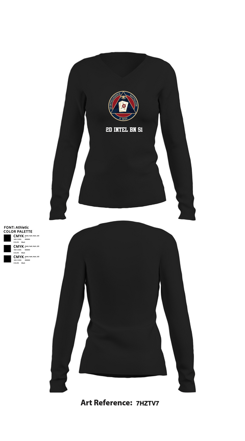 Womens Long Sleeve Vneck Shirt 1, 2D INTEL BN S1, Marines, Teamtime, Team time, sublimation, custom sports apparel, team uniforms, spirit wear, spiritwear, sports uniforms, custom shirts, team store, custom team store, fundraiser sports, apparel fundraiser