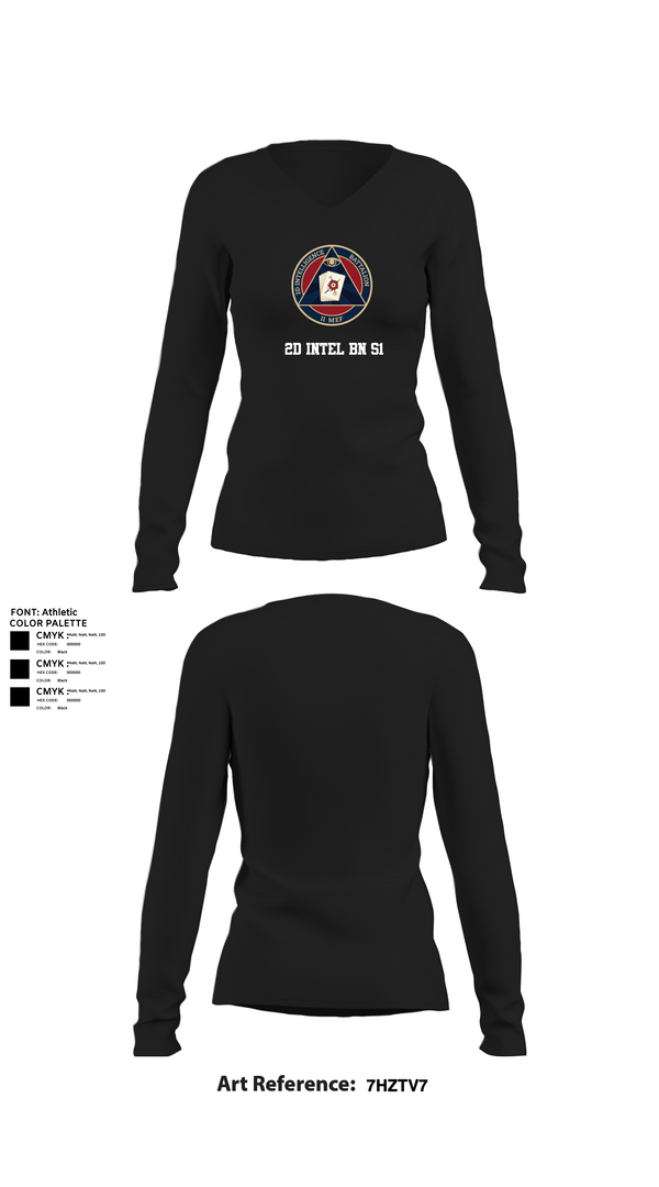 Womens Long Sleeve Vneck Shirt 1, 2D INTEL BN S1, Marines, Teamtime, Team time, sublimation, custom sports apparel, team uniforms, spirit wear, spiritwear, sports uniforms, custom shirts, team store, custom team store, fundraiser sports, apparel fundraiser
