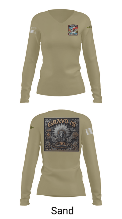 Gravois Fire Special Operations 80045989 Women's Long Sleeve V-neck Shirt - 97