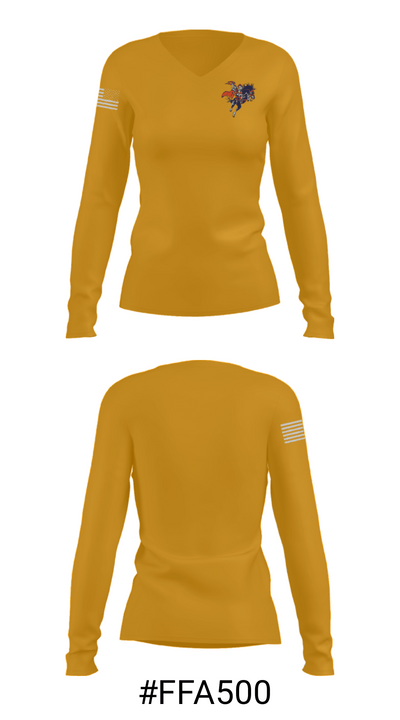 North Montgomery High School Tennis 34970956 Women's Long Sleeve V-neck Shirt - 20