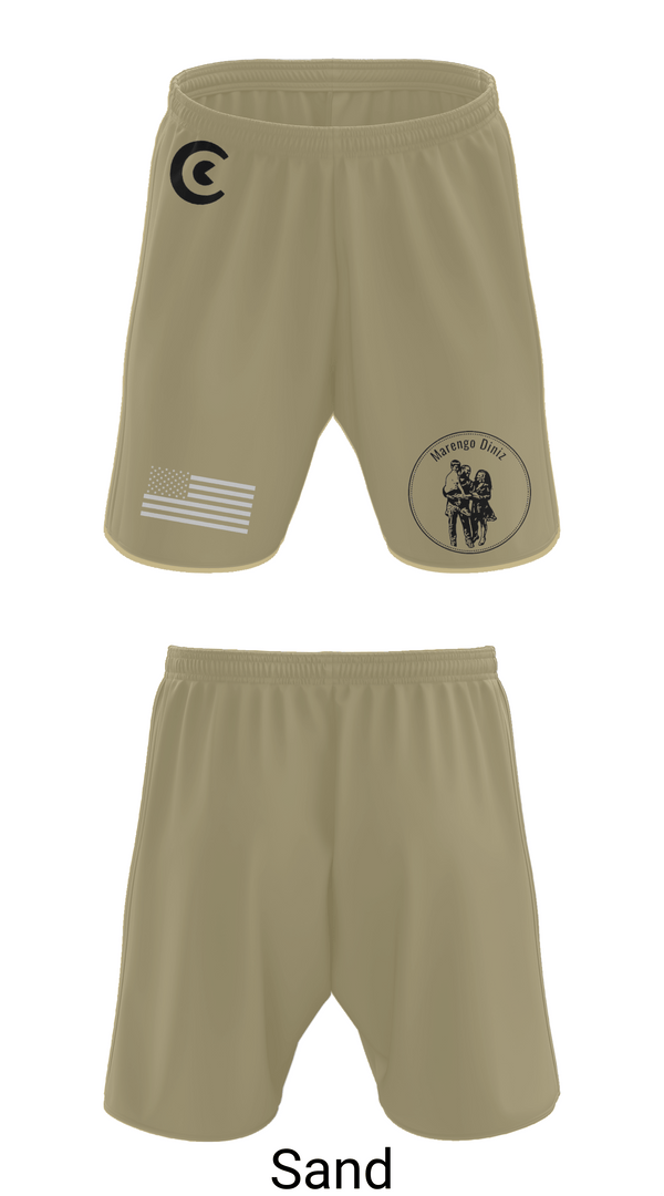 Athletic Shorts With Pockets, Diniz, Army, Teamtime, Team time, sublimation, custom sports apparel, team uniforms, spirit wear, spiritwear, sports uniforms, custom shirts, team store, custom team store, fundraiser sports, apparel fundraiser