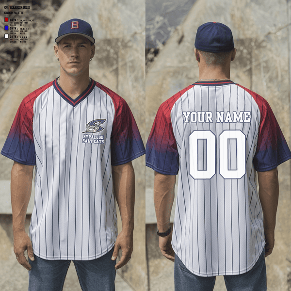 Full Button Baseball Jersey, Syracuse Salt Cats Baseball, Baseball, Teamtime, Team time, sublimation, custom sports apparel, team uniforms, spirit wear, spiritwear, sports uniforms, custom shirts, team store, custom team store, fundraiser sports, apparel fundraiser