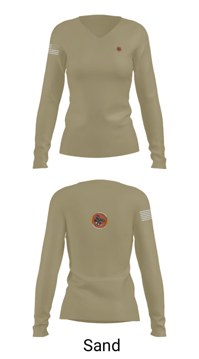 Fury company 68033597 Women's Long Sleeve V-neck Shirt - 97