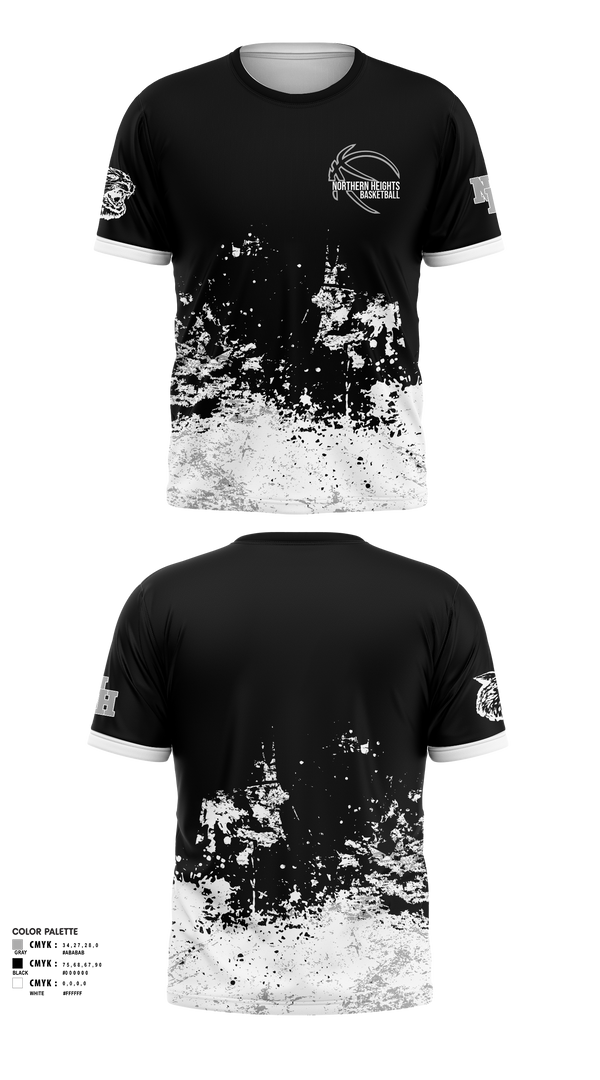 Short Sleeve Performance Shirt, Northern Heights High School Basketball, Men's Basketball, Teamtime, Team time, sublimation, custom sports apparel, team uniforms, spirit wear, spiritwear, sports uniforms, custom shirts, team store, custom team store, fundraiser sports, apparel fundraiser