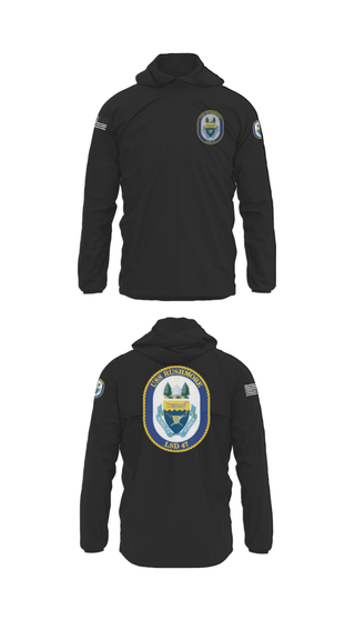 Windbreaker, USS RUSHMORE, Navy, Teamtime, Team time, sublimation, custom sports apparel, team uniforms, spirit wear, spiritwear, sports uniforms, custom shirts, team store, custom team store, fundraiser sports, apparel fundraiser