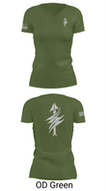 3rd Battalion 2nd Marines Scout Sniper Platoon 1879947 Women's Short Sleeve V-neck Shirt - 48