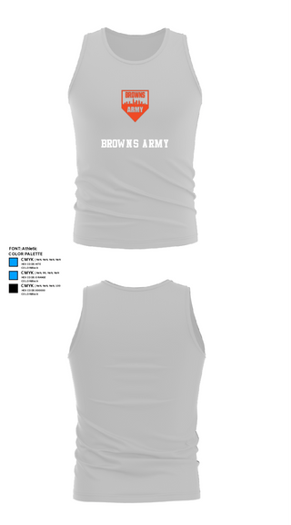 Tank Top, BROWNS ARMY, , Teamtime, Team time, sublimation, custom sports apparel, team uniforms, spirit wear, spiritwear, sports uniforms, custom shirts, team store, custom team store, fundraiser sports, apparel fundraiser