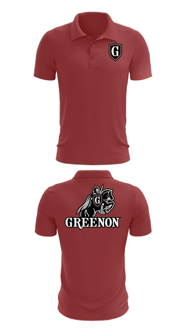Short Sleeve Performance Polo, Greenon Knights, Women's Volleyball, Teamtime, Team time, sublimation, custom sports apparel, team uniforms, spirit wear, spiritwear, sports uniforms, custom shirts, team store, custom team store, fundraiser sports, apparel fundraiser