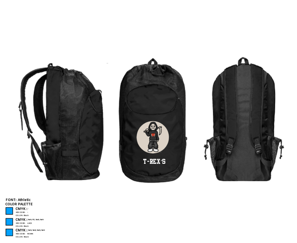 Gear Bag, T-Rex’s, Men's Basketball, Teamtime, Team time, sublimation, custom sports apparel, team uniforms, spirit wear, spiritwear, sports uniforms, custom shirts, team store, custom team store, fundraiser sports, apparel fundraiser