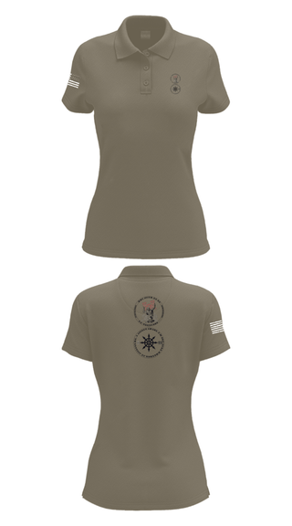 Women's Short Sleeve Performance Polo, 205th HHC, National Guard, Teamtime, Team time, sublimation, custom sports apparel, team uniforms, spirit wear, spiritwear, sports uniforms, custom shirts, team store, custom team store, fundraiser sports, apparel fundraiser