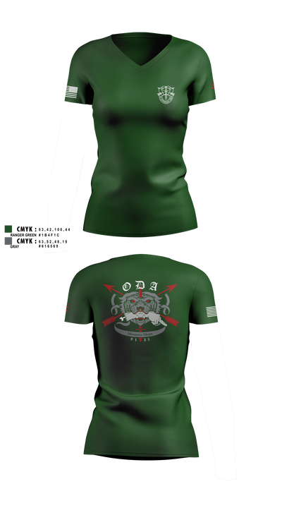 9135 74248707 Women's Short Sleeve V-neck Shirt - 3