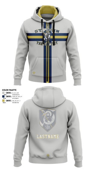 Zip Hoodie, St. John The Baptist K-8, Men's Basketball, Teamtime, Team time, sublimation, custom sports apparel, team uniforms, spirit wear, spiritwear, sports uniforms, custom shirts, team store, custom team store, fundraiser sports, apparel fundraiser