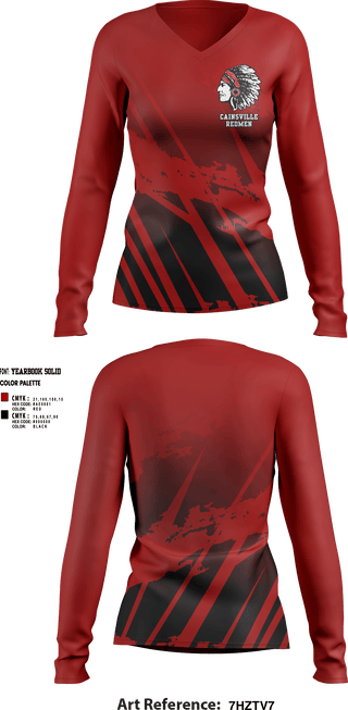 Womens Long Sleeve Vneck Shirt, East Harrison Bobcats Basketball, Men's Basketball, Teamtime, Team time, sublimation, custom sports apparel, team uniforms, spirit wear, spiritwear, sports uniforms, custom shirts, team store, custom team store, fundraiser sports, apparel fundraiser