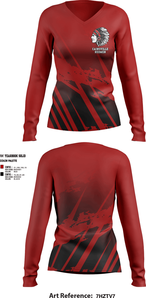 Womens Long Sleeve Vneck Shirt, East Harrison Bobcats Basketball, Men's Basketball, Teamtime, Team time, sublimation, custom sports apparel, team uniforms, spirit wear, spiritwear, sports uniforms, custom shirts, team store, custom team store, fundraiser sports, apparel fundraiser