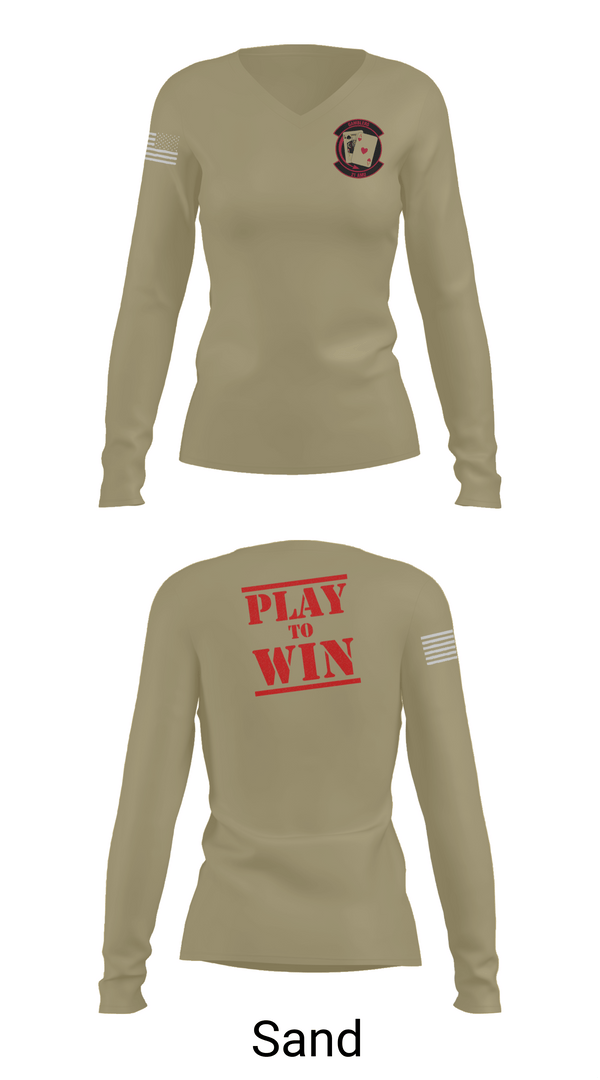 Womens Long Sleeve Vneck Shirt, 21st AMU, , Teamtime, Team time, sublimation, custom sports apparel, team uniforms, spirit wear, spiritwear, sports uniforms, custom shirts, team store, custom team store, fundraiser sports, apparel fundraiser