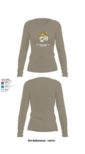 Fort Towson Junior High School Cheer 44003548 Women's Long Sleeve V-neck Shirt - 28