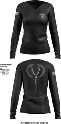 XI. Inspektion 19049889 Women's Long Sleeve V-neck Shirt - 1