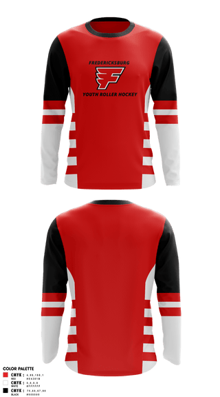 Long Sleeve Performance Shirt, Fredericksburg Youth Roller Hockey, Ice Hockey, Teamtime, Team time, sublimation, custom sports apparel, team uniforms, spirit wear, spiritwear, sports uniforms, custom shirts, team store, custom team store, fundraiser sports, apparel fundraiser