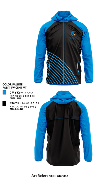 Telfair County Middle School Cross Country 95100418 Windbreaker - 1