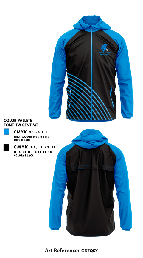 Windbreaker, Telfair County Middle School Cross Country, Cross Country, Teamtime, Team time, sublimation, custom sports apparel, team uniforms, spirit wear, spiritwear, sports uniforms, custom shirts, team store, custom team store, fundraiser sports, apparel fundraiser
