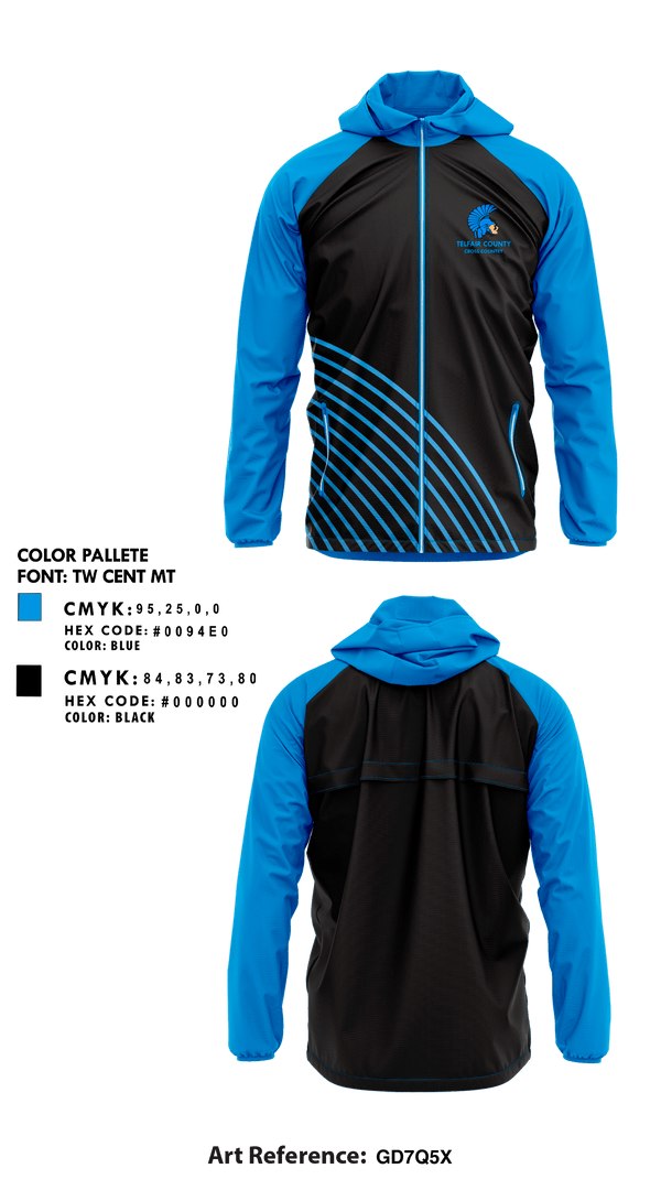 Windbreaker, Telfair County Middle School Cross Country, Cross Country, Teamtime, Team time, sublimation, custom sports apparel, team uniforms, spirit wear, spiritwear, sports uniforms, custom shirts, team store, custom team store, fundraiser sports, apparel fundraiser