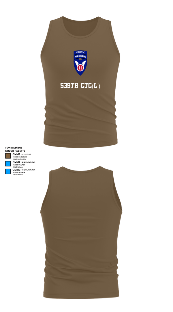 Tank Top, 539th CTC(L), Army, Teamtime, Team time, sublimation, custom sports apparel, team uniforms, spirit wear, spiritwear, sports uniforms, custom shirts, team store, custom team store, fundraiser sports, apparel fundraiser