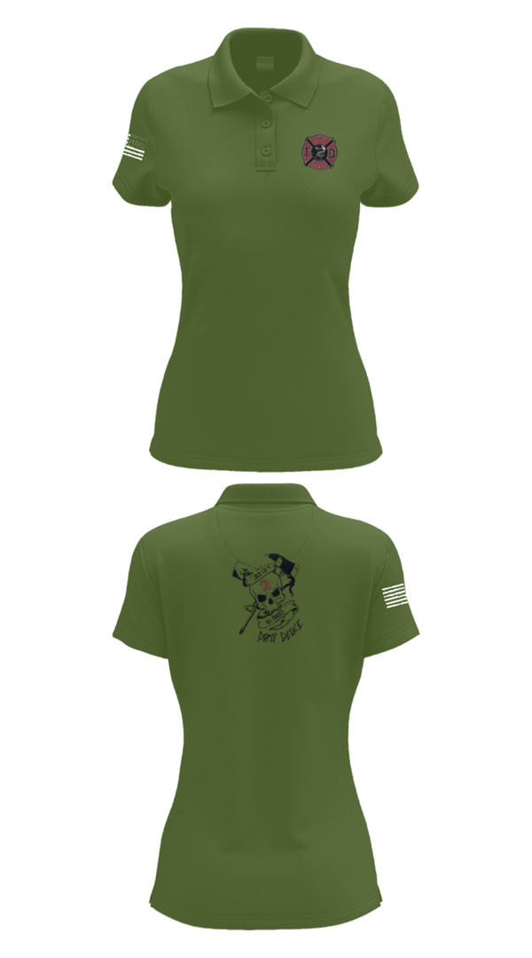Women's Short Sleeve Performance Polo, 386th ECES/CEF, Fire Department, Teamtime, Team time, sublimation, custom sports apparel, team uniforms, spirit wear, spiritwear, sports uniforms, custom shirts, team store, custom team store, fundraiser sports, apparel fundraiser