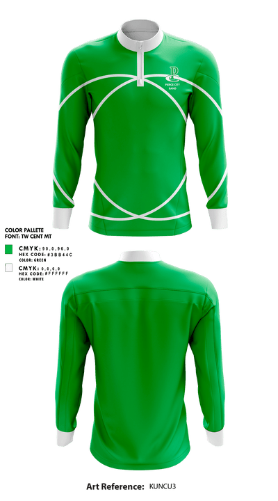 Pierce City High School Band 55951839 Quarter Zip Jacket - 1
