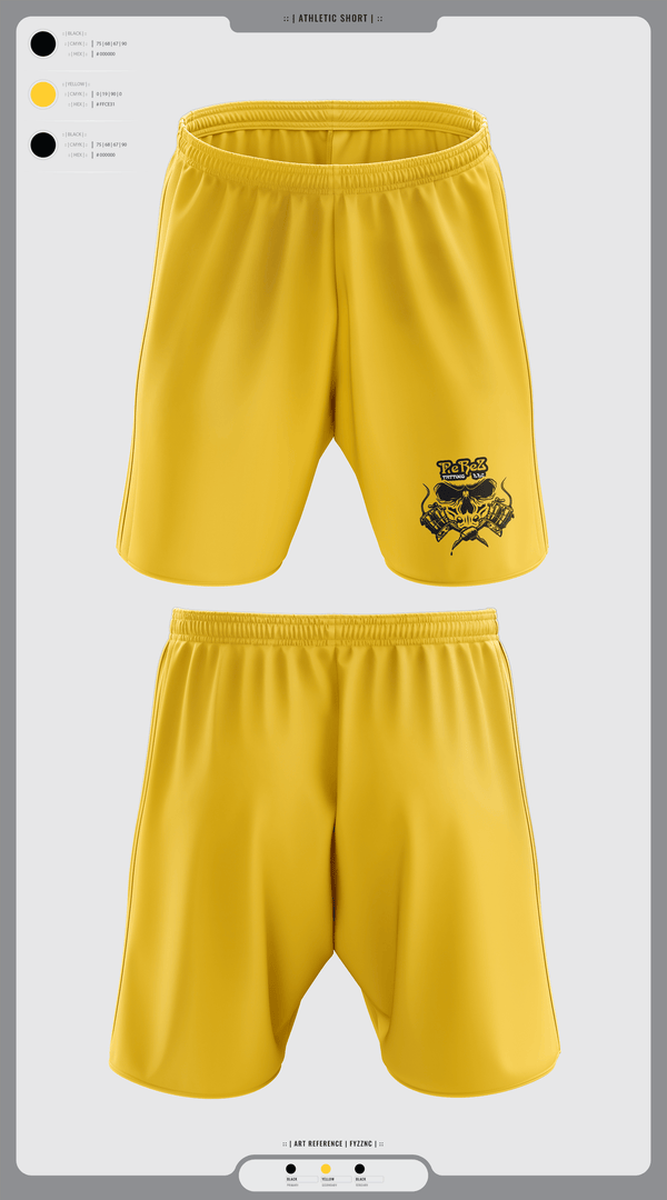 Athletic Shorts With Pockets, PeReZ Tattoos, , Teamtime, Team time, sublimation, custom sports apparel, team uniforms, spirit wear, spiritwear, sports uniforms, custom shirts, team store, custom team store, fundraiser sports, apparel fundraiser