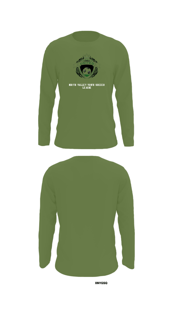 Long Sleeve Performance Shirt, North Valley Youth Soccer League, Men's Soccer, Teamtime, Team time, sublimation, custom sports apparel, team uniforms, spirit wear, spiritwear, sports uniforms, custom shirts, team store, custom team store, fundraiser sports, apparel fundraiser