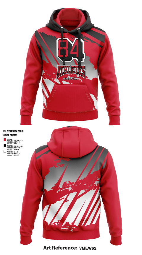 Hoodie, 84 Athletes Wrestling, Wrestling, Teamtime, Team time, sublimation, custom sports apparel, team uniforms, spirit wear, spiritwear, sports uniforms, custom shirts, team store, custom team store, fundraiser sports, apparel fundraiser