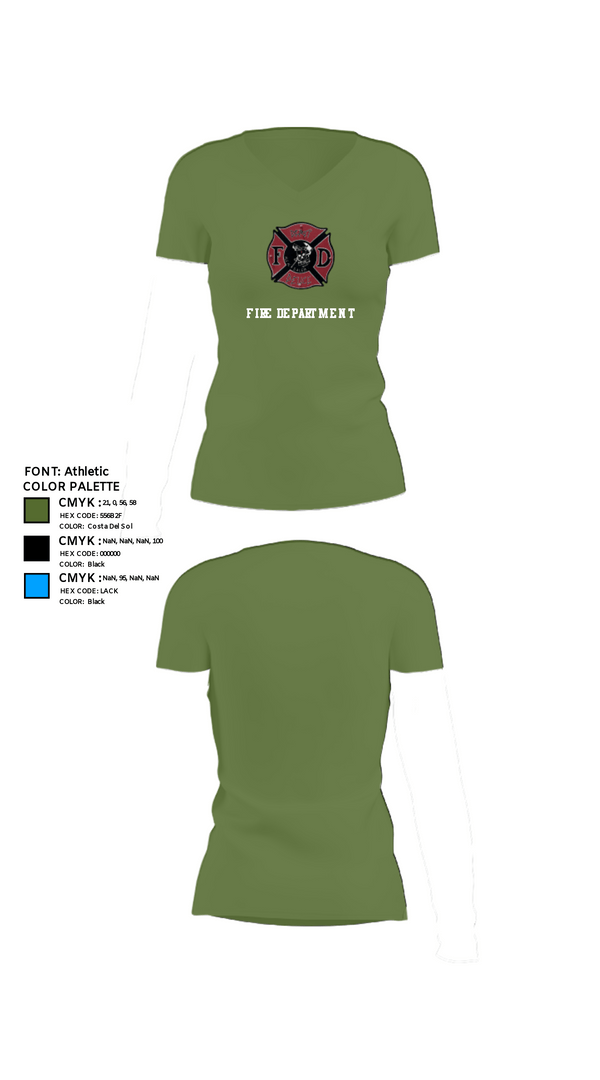 Women's Short Sleeve Vneck Shirt, 386th ECES/CEF, Fire Department, Teamtime, Team time, sublimation, custom sports apparel, team uniforms, spirit wear, spiritwear, sports uniforms, custom shirts, team store, custom team store, fundraiser sports, apparel fundraiser