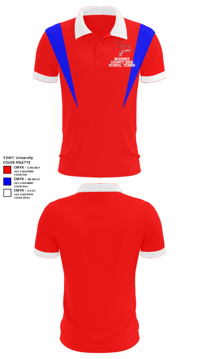 Noxubee County High School Tennis 70238054 Short Sleeve Performance Polo - 24