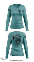 USS CARL VINSON 40544561 Women's Long Sleeve V-neck Shirt -1 123