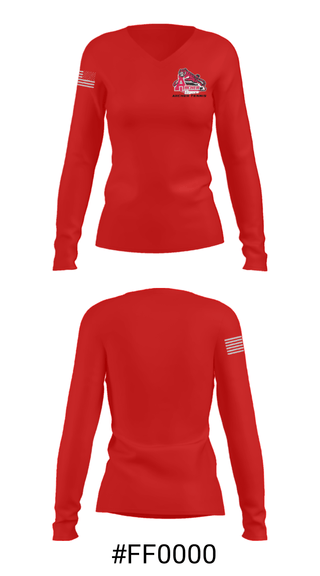 Women's Long Sleeve Vneck Shirt, Archer High School Tennis, Tennis, Teamtime, Team time, sublimation, custom sports apparel, team uniforms, spirit wear, spiritwear, sports uniforms, custom shirts, team store, custom team store, fundraiser sports, apparel fundraiser