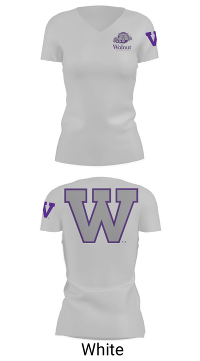 Walnut Middle School 47945312 Women's Short Sleeve V-neck Shirt - 19