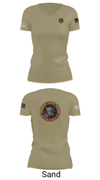 Womens Short Sleeve Vneck Shirt, Battle Space Surveillance Company, Marines, Teamtime, Team time, sublimation, custom sports apparel, team uniforms, spirit wear, spiritwear, sports uniforms, custom shirts, team store, custom team store, fundraiser sports, apparel fundraiser