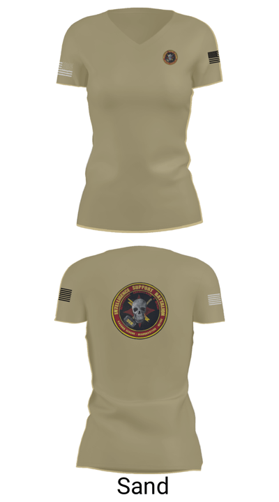 Battle Space Surveillance Company 88540160 Women's Short Sleeve V-neck Shirt - 88
