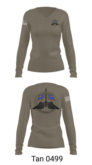 Womens Long Sleeve Vneck Shirt 1, 2-13th AVN REGT, 150U Certification Course, , Teamtime, Team time, sublimation, custom sports apparel, team uniforms, spirit wear, spiritwear, sports uniforms, custom shirts, team store, custom team store, fundraiser sports, apparel fundraiser