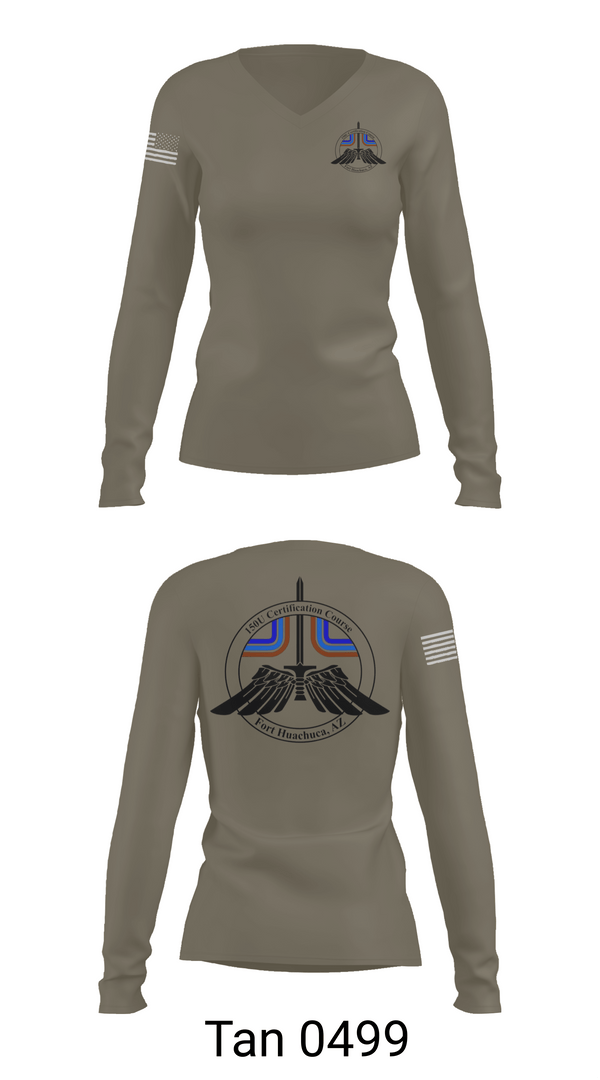 Womens Long Sleeve Vneck Shirt 1, 2-13th AVN REGT, 150U Certification Course, , Teamtime, Team time, sublimation, custom sports apparel, team uniforms, spirit wear, spiritwear, sports uniforms, custom shirts, team store, custom team store, fundraiser sports, apparel fundraiser