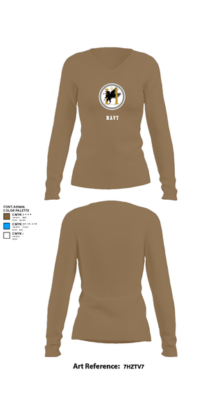 Women's Long Sleeve Vneck Shirt, TCC2, Navy, Teamtime, Team time, sublimation, custom sports apparel, team uniforms, spirit wear, spiritwear, sports uniforms, custom shirts, team store, custom team store, fundraiser sports, apparel fundraiser