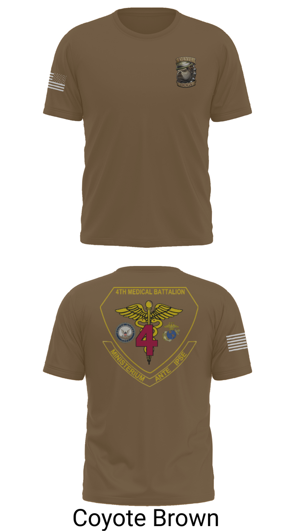 Old School Cotton Feel Shirt, 4th Med Battalion, Marines, Teamtime, Team time, sublimation, custom sports apparel, team uniforms, spirit wear, spiritwear, sports uniforms, custom shirts, team store, custom team store, fundraiser sports, apparel fundraiser