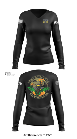 Womens Long Sleeve Vneck Shirt, , Air Force, Teamtime, Team time, sublimation, custom sports apparel, team uniforms, spirit wear, spiritwear, sports uniforms, custom shirts, team store, custom team store, fundraiser sports, apparel fundraiser
